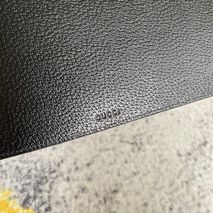 Gucci Animalier Bee Clutch Black Leather