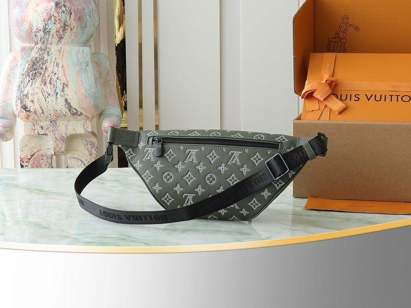 Louis Vuitton green white Bumbag