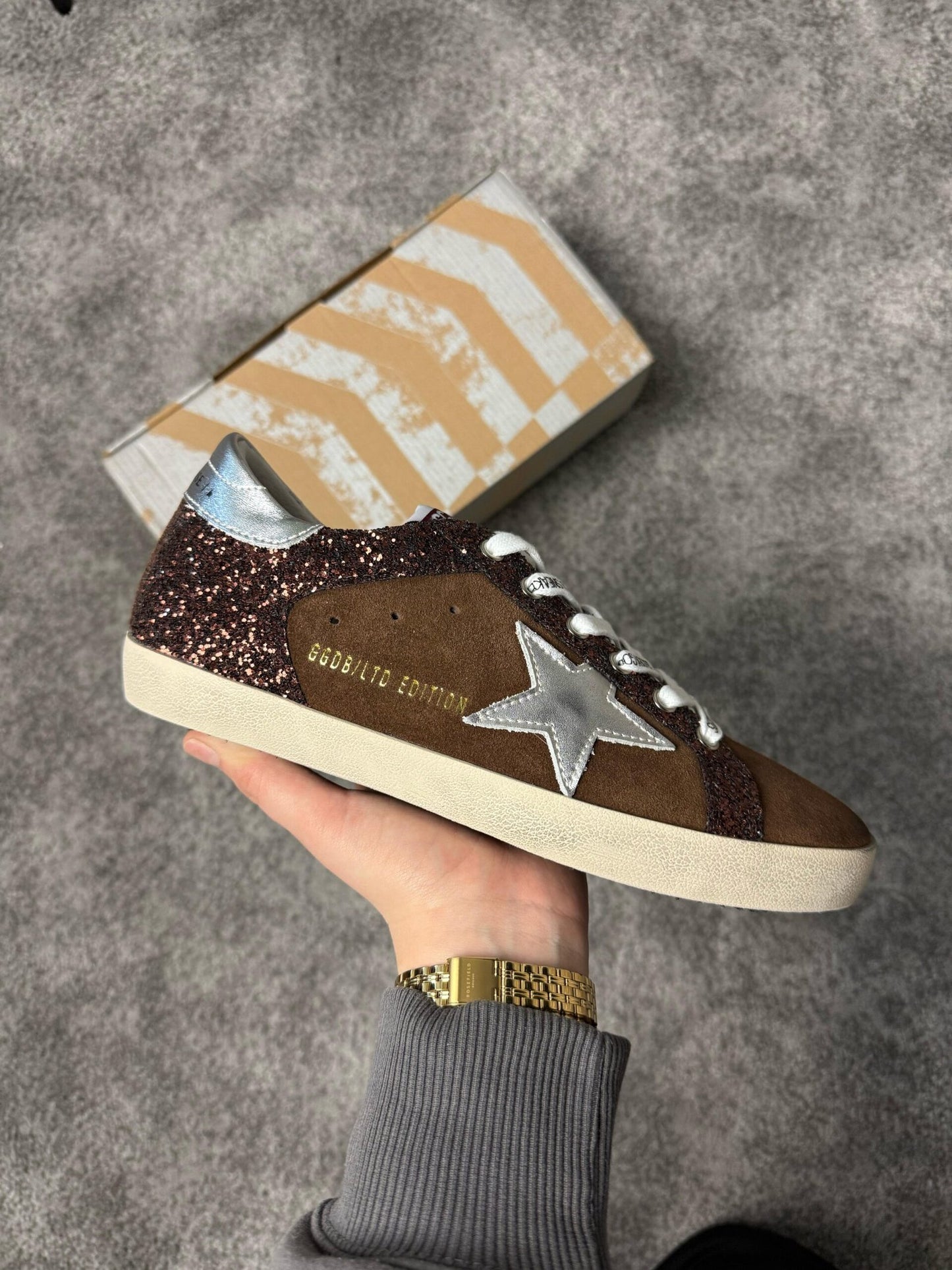 Golden Goose Brown Shiny