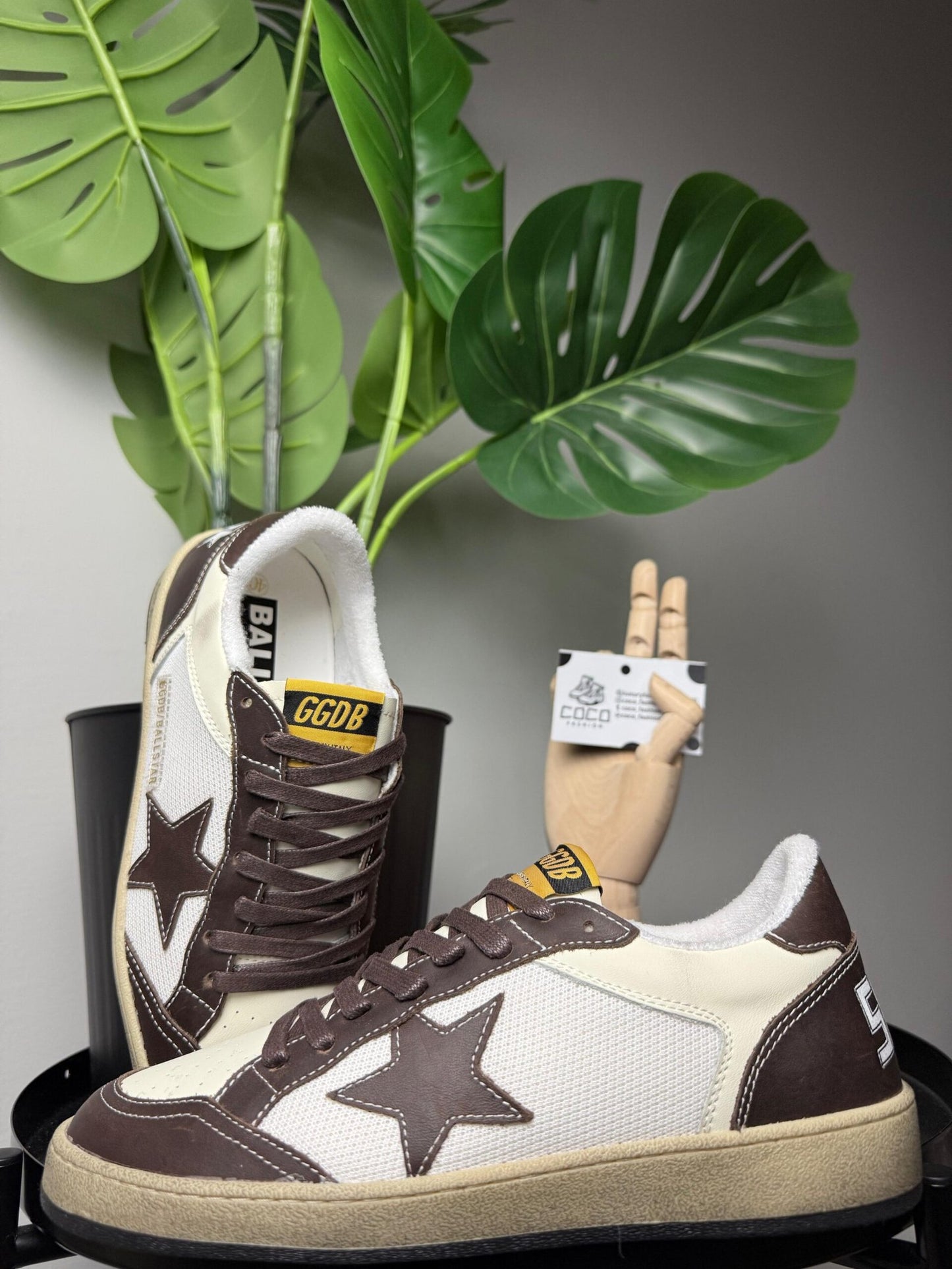 Golden Goose Ball Star White / Brown star leather