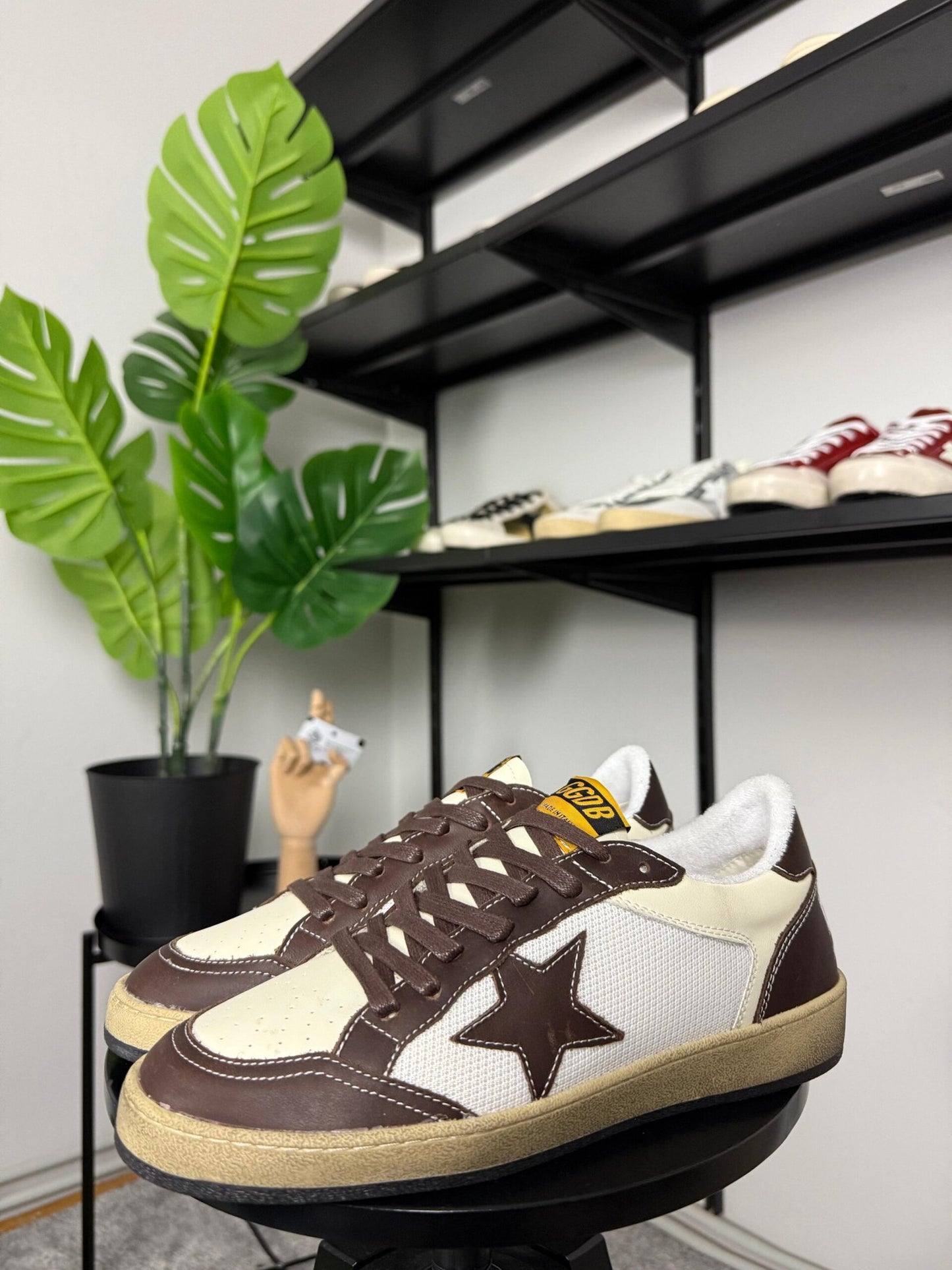 Golden Goose Ball Star White / Brown star leather