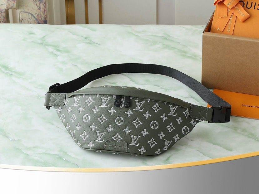 Louis Vuitton green white Bumbag