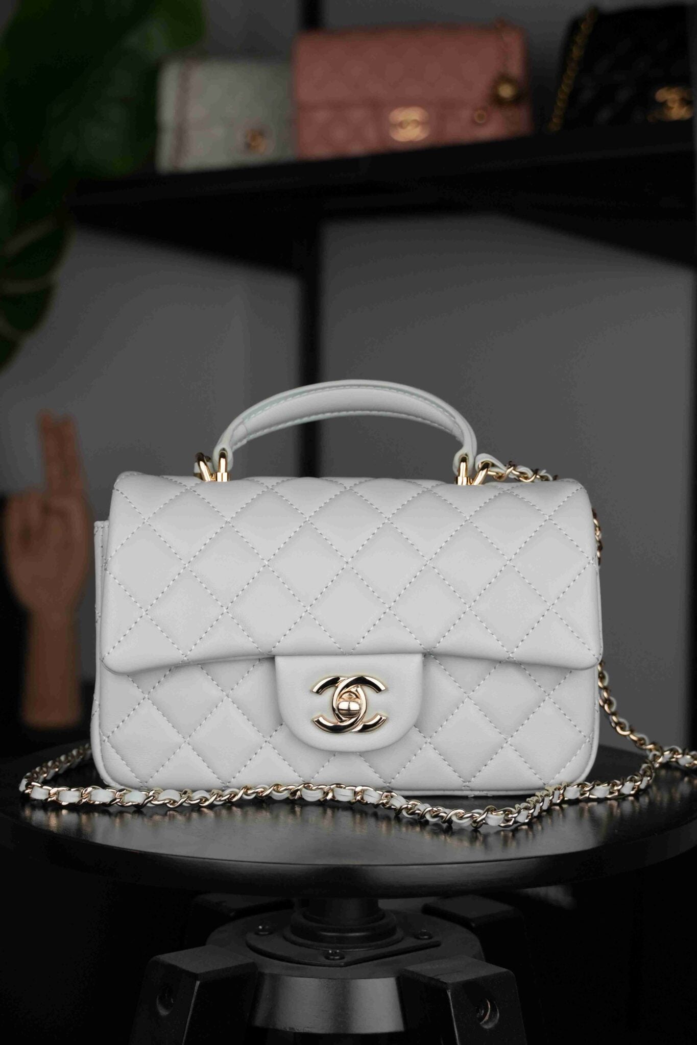 CHANEL MINI FLAP BAG WHITE