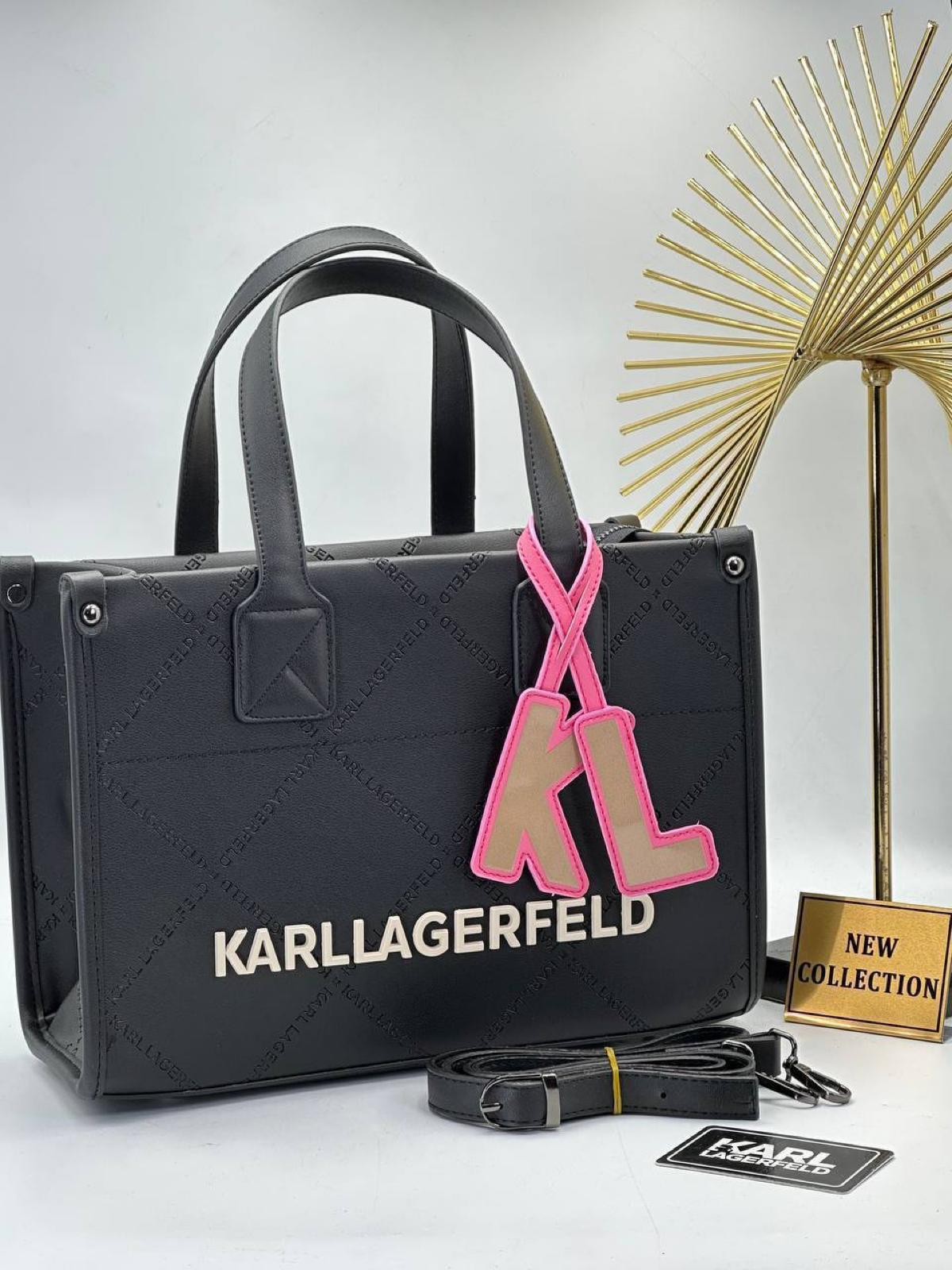 Torba Karl Lagerfeld K/SKUARE EMBOSSED TOTE BAG “Black – White”