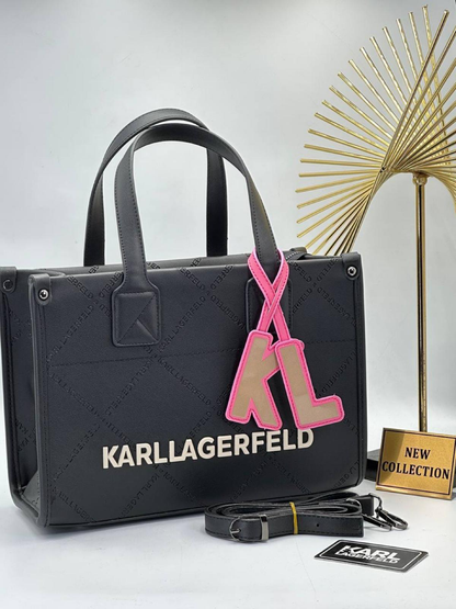 Torba Karl Lagerfeld K/SKUARE EMBOSSED TOTE BAG “Black – White”