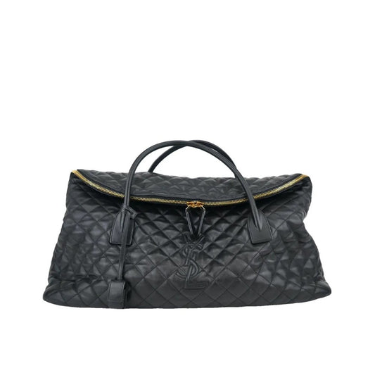 YSL Saint Laurent ES Giant Travel Bag in Smooth Quilted Leather with Gold Hardware
