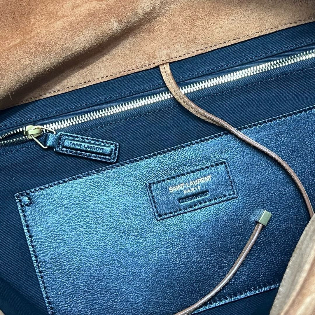 YSL Jamie 4.3 smeđa brušena koža